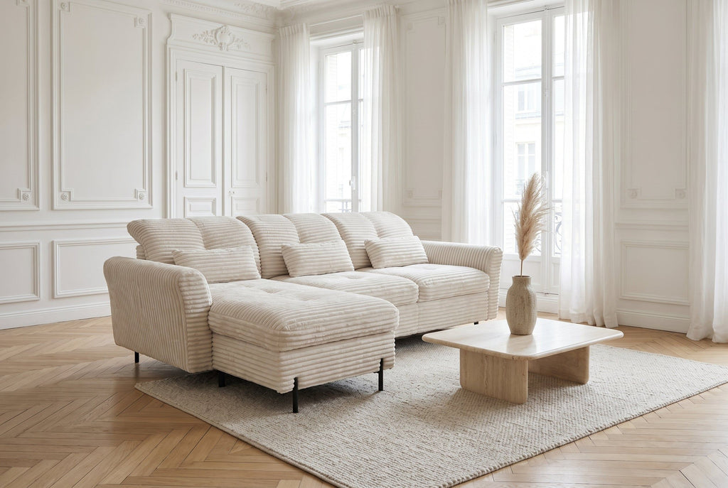 Canapé Méridienne Molde – Velours Grande Taille