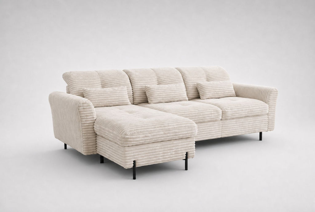 Canapé Méridienne Molde – Velours Grande Taille