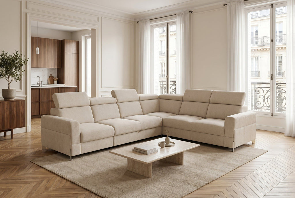 Canapé d'Angle Denver – Velours Grande Taille