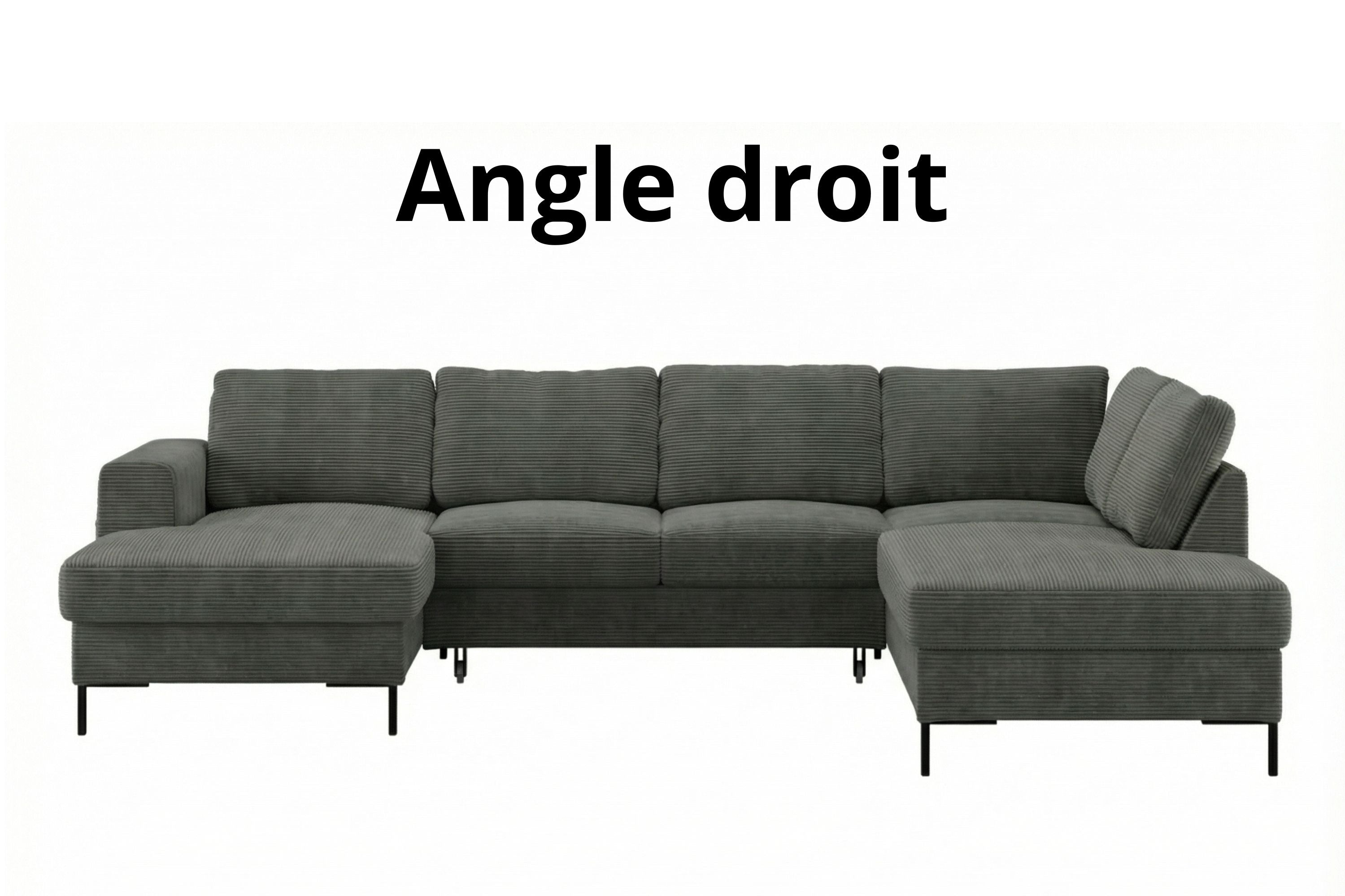 Canapé d'Angle Koco – Chenille 5 Places